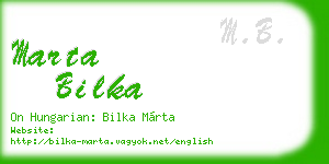marta bilka business card